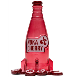 Fallout: Nuka Cherry Glass Bottle & Bottle Caps