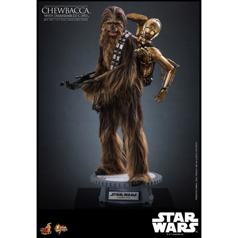 Hot Toys Star Wars: Chewbacca with Disassembled C-3PO 1:6 Scale