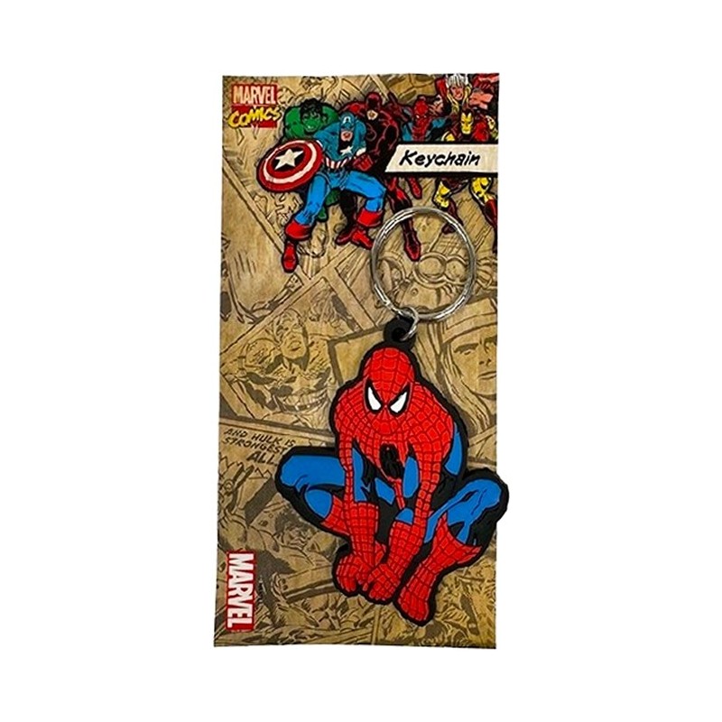 Marvel: Spider-Man Crouched Rubber Keychain