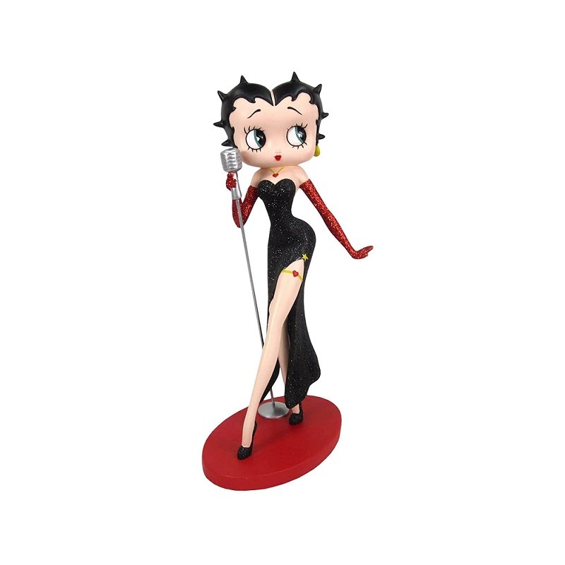 Betty Boop Classic Singer Black Glitter 31cm