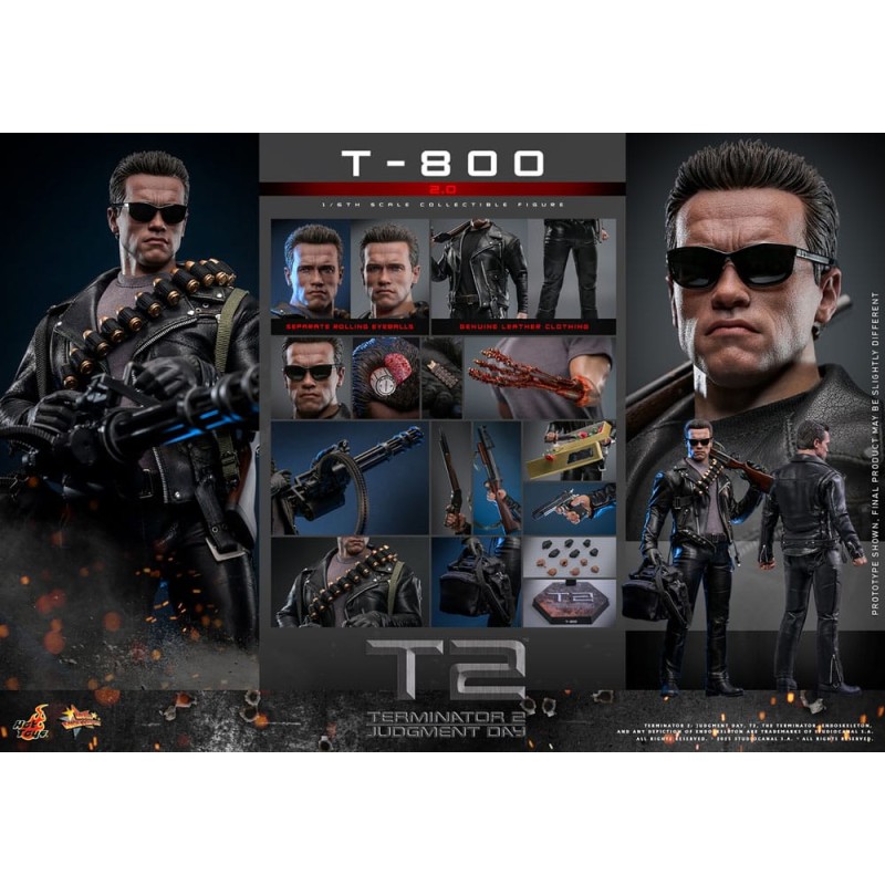 Hot Toys Terminator 2: T-800 1/6 Scale Figure 2.0 32 cm