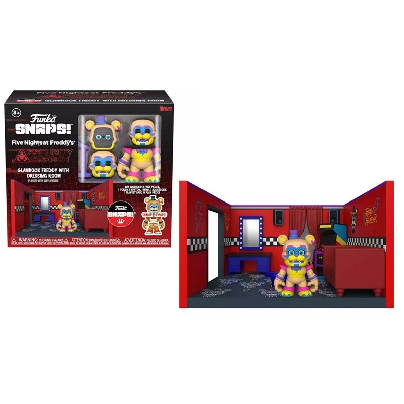 Five Nights at Freddy's: Snap Playset & Action Figure Glamrock