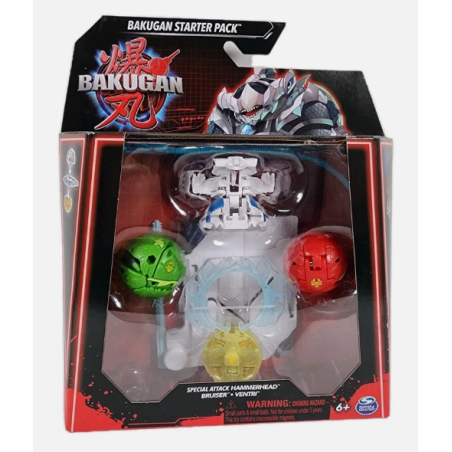 Spin Master Bakugan: Starter Pack Hammerhead - Bruiser - Ventri