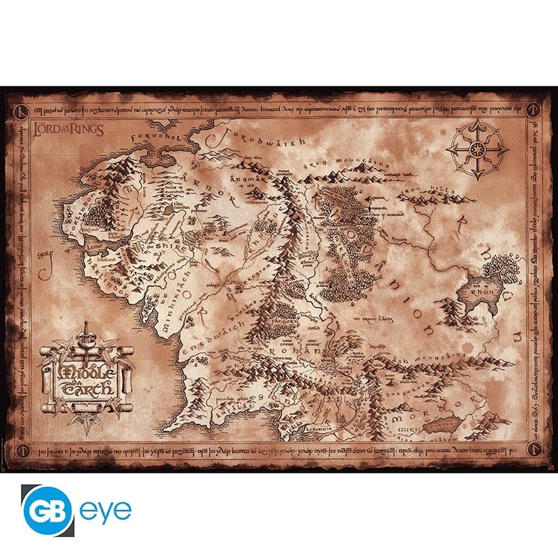 Poster: The Lord of the Rings - Middle Earth Map