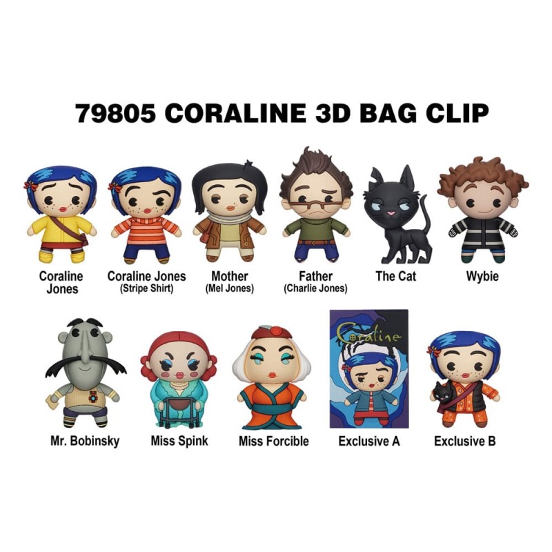 Coraline: 3D Bag Clip (1 stuk - 1 piece)