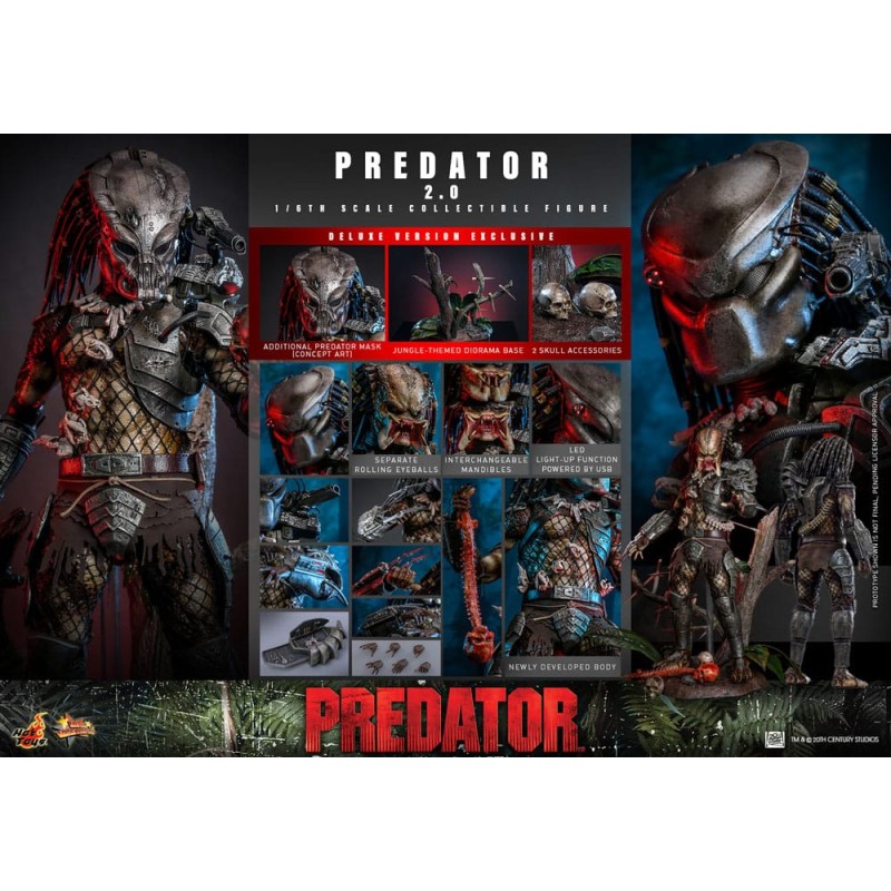 Hot Toys: Predator (2.0) Deluxe Version 1/6 Scale Figure 34 cm