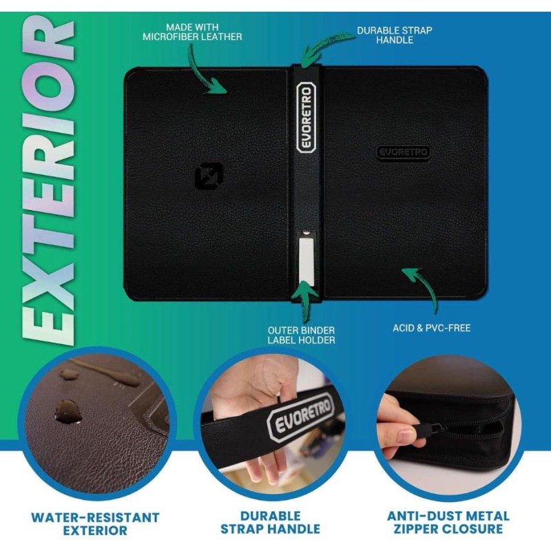 Evoretro: Shield Toploader Card Binder 96 Black