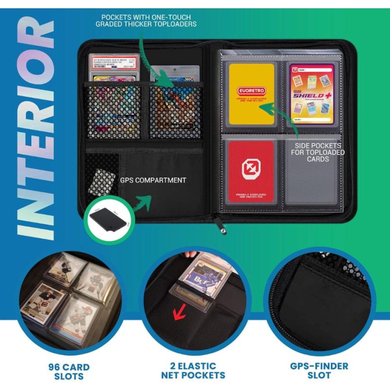 Evoretro: Shield Toploader Card Binder 96 Black