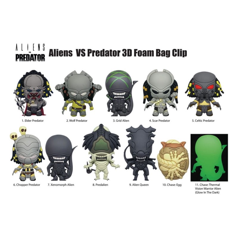 Alien vs. Predator: 3D Bag Clip (1 stuk - 1 piece)