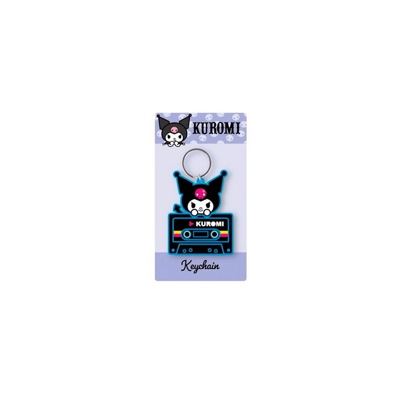 Hello Kitty: Kuromi Cassette Rubber Keychain