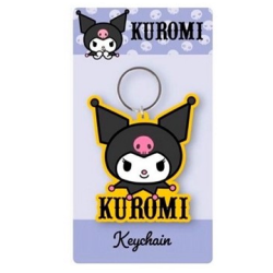 Hello Kitty: Kuromi Face Rubber Keychain