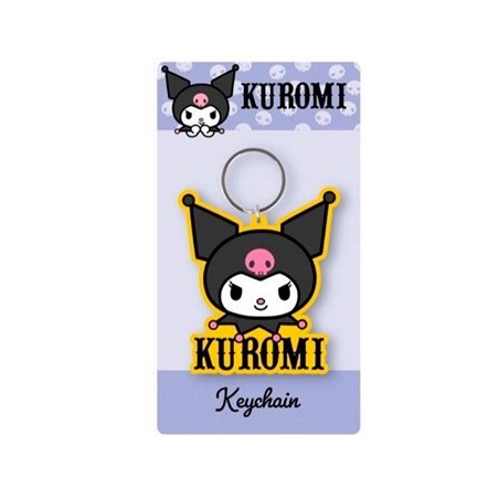 Hello Kitty: Kuromi Face Rubber Keychain