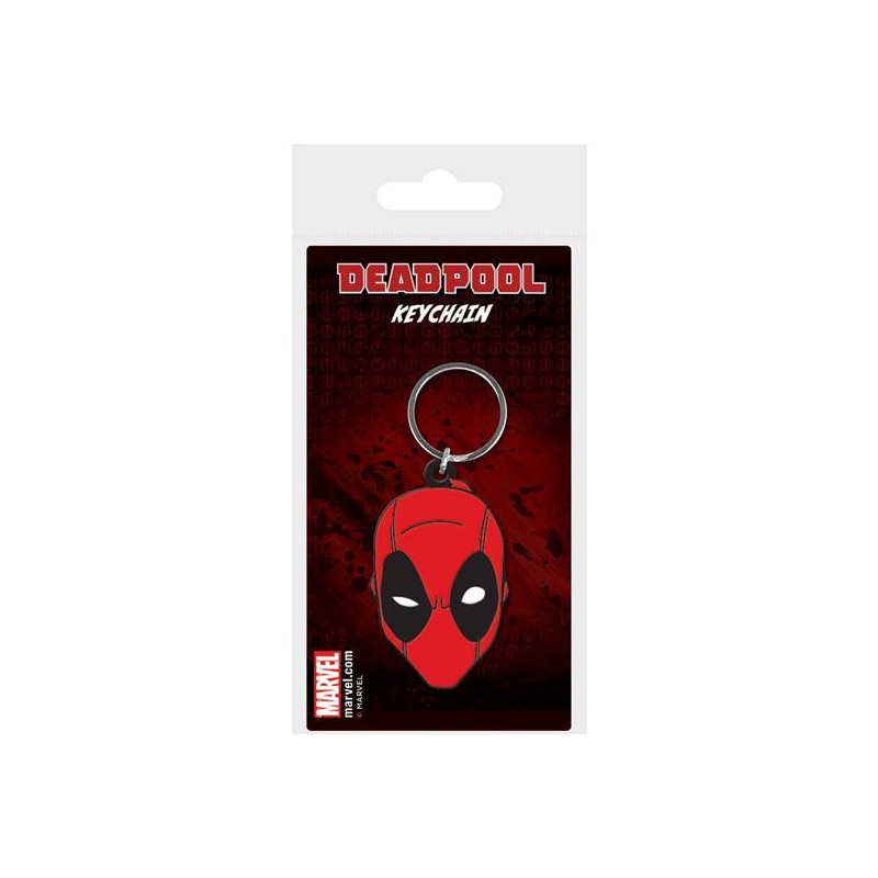 Marvel: Deadpool Face Rubber Keychain