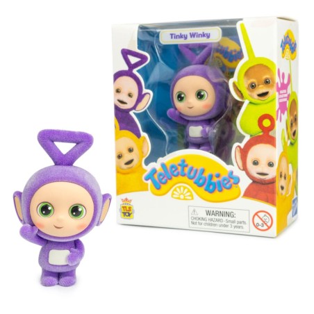 Teletubbies: Flocked Cheebee Mini Figure - Tinky Winky 6 cm