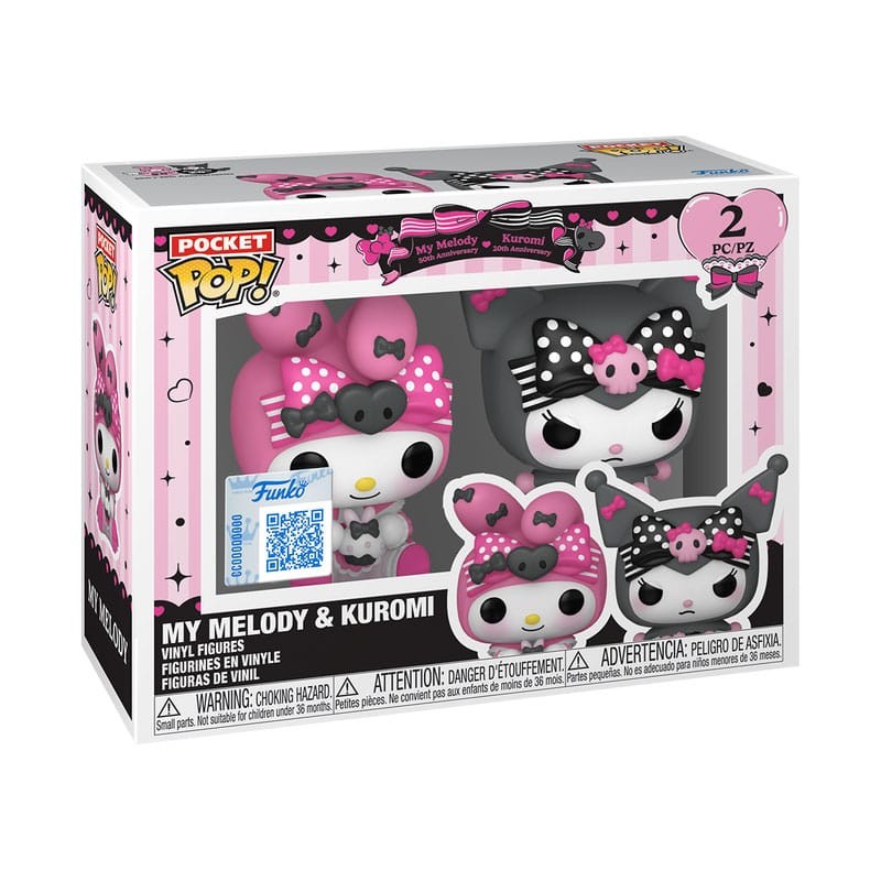 Funko Pop! Keychain: Hello Kitty - My Melody & Kuromi 2-pack
