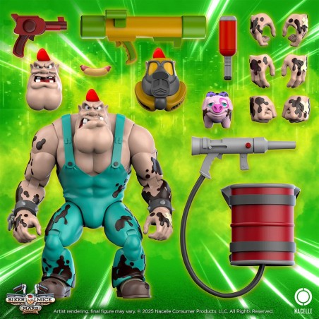 Biker Mice From Mars: Greasepit Action Figure 23 cm Biker Mice From Mars: Greasepit Action Figure 23 cm