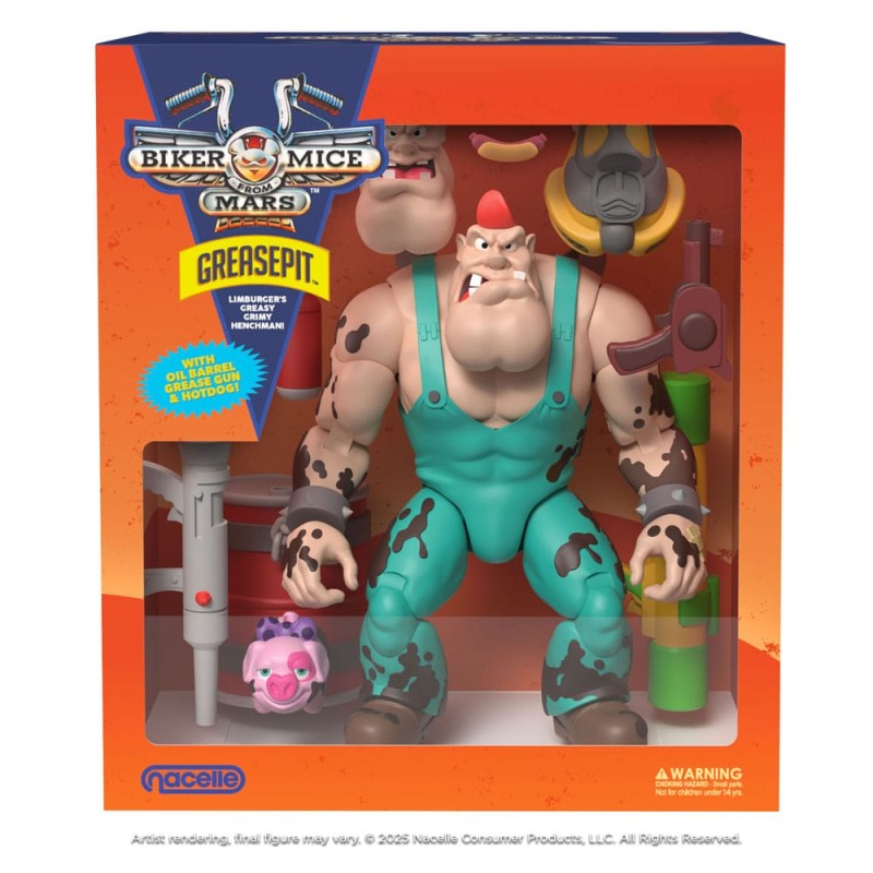 Biker Mice From Mars: Greasepit Action Figure 23 cm