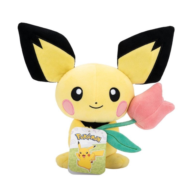 Pokémon: Seasonal Plush (Spring) Pichu with Flower -20cm