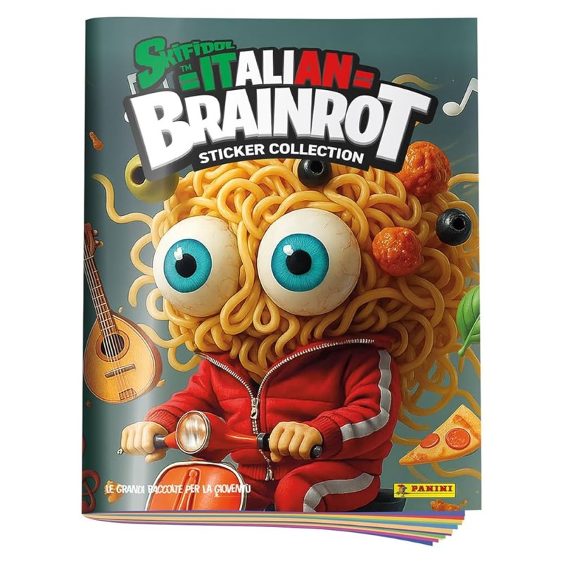 Italian Brainrot sticker collection starter album and 3 packs