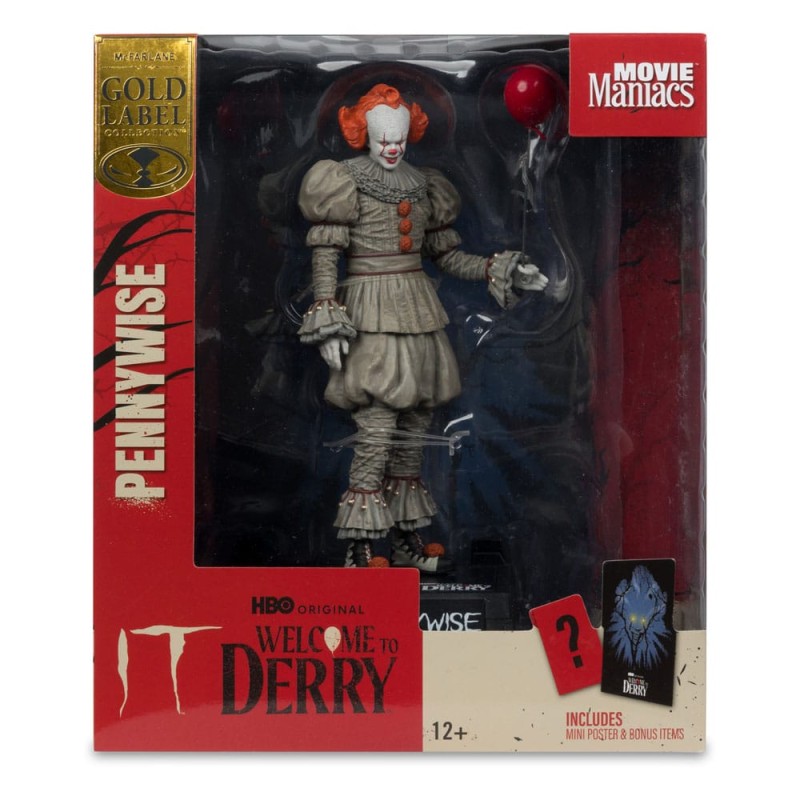 IT Welcome to Derry: Pennywise Movie Maniacs PVC Statue (Gold