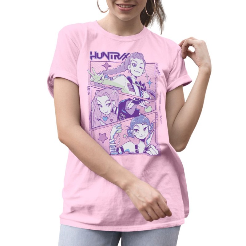 KPop Demon Hunters: T-Shirt Huntrix Anime (Size M)