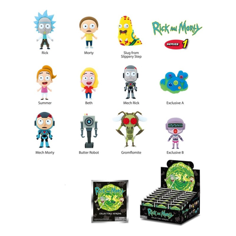 Rick and Morty: Mystery 3D Bag Clips (1 stuk - 1 piece)