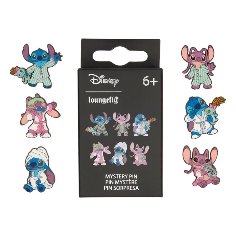 Loungefly Mystery Pin: Disney Stitch & Angel Sleepover (1 piece