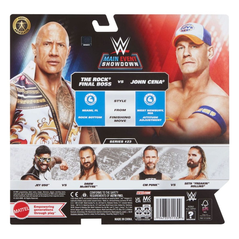 WWE: The Rock Final Boss vs John Cena Action Figures 2-Pack 15