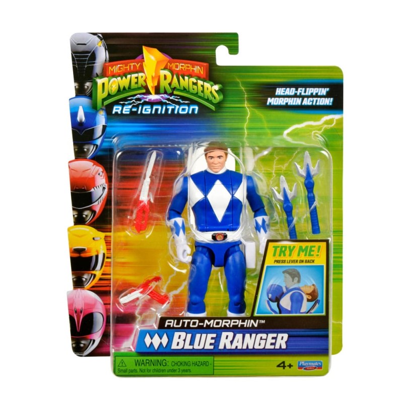 Mighty Morphin Power Rangers: Auto-Morphin Blue Ranger Action