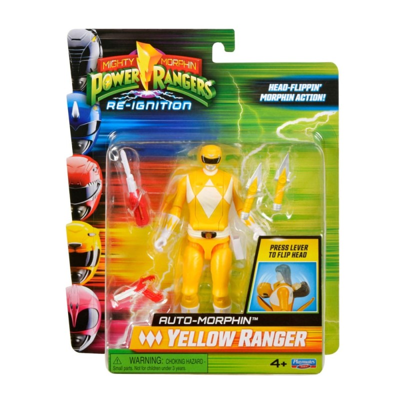 Mighty Morphin Power Rangers: Auto-Morphin Yellow Ranger Action