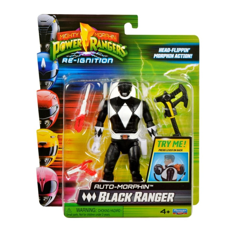 Mighty Morphin Power Rangers: Auto-Morphin Black Ranger Action