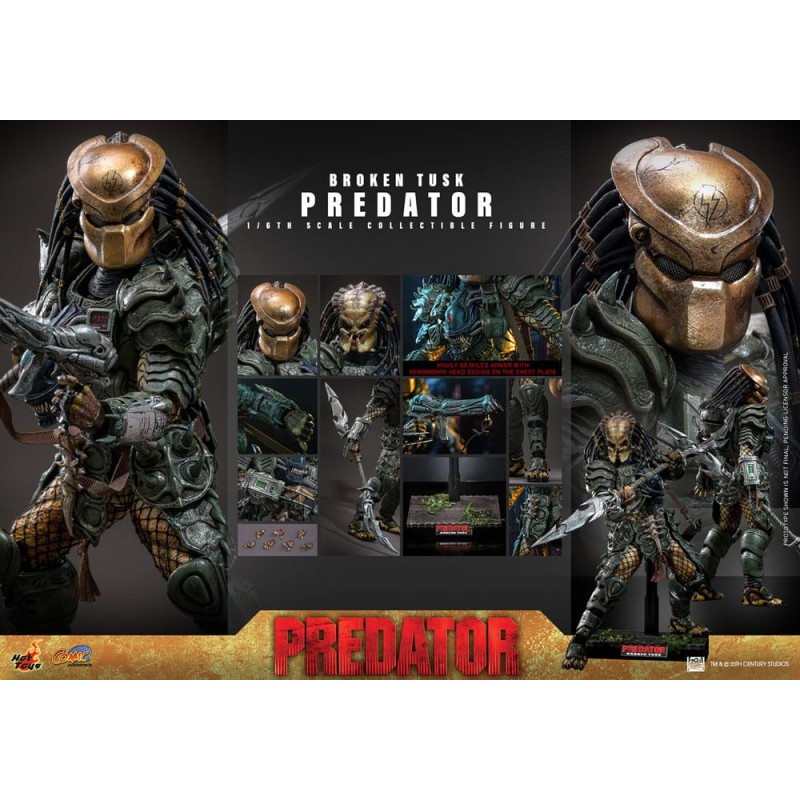 Hot Toys Alien vs. Predator: Broken Tusk Predator 1/6 Scale