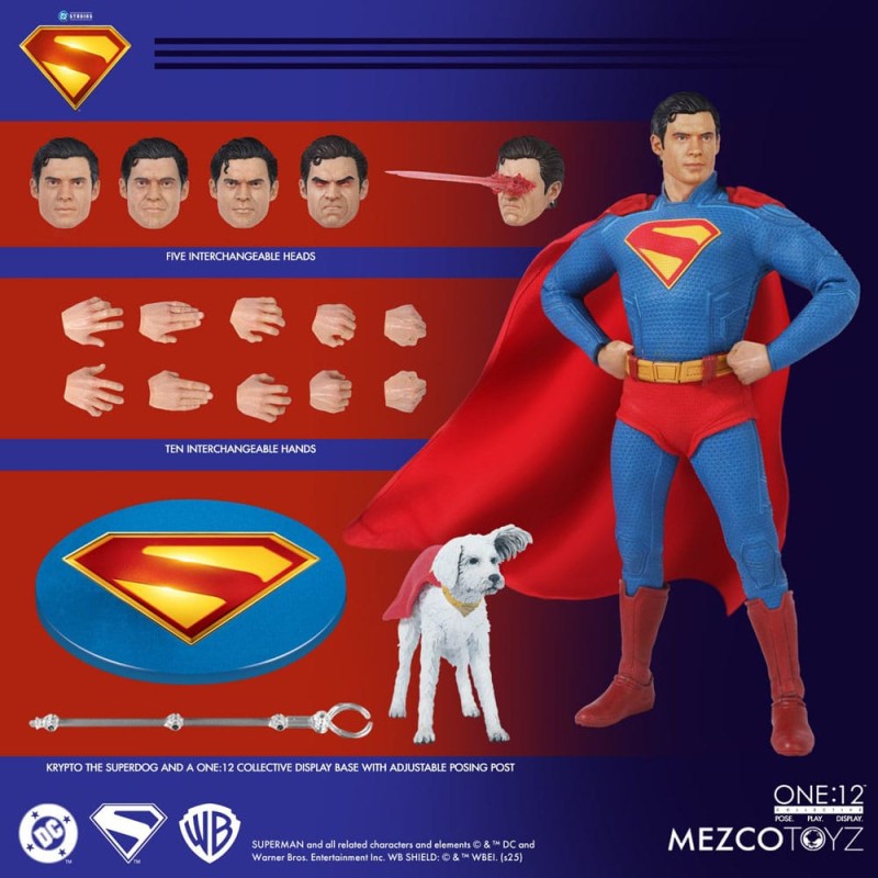 Superman (2025): Superman & Krypto One:12 Action Figure 17 cm