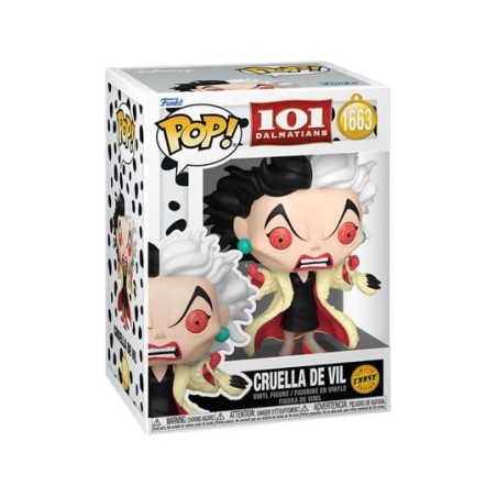 Funko Pop! Disney: 101 Dalmatians - Cruella de Vil (Chase with Funko Pop! Disney: 101 Dalmatians - Cruella de Vil (Chase with