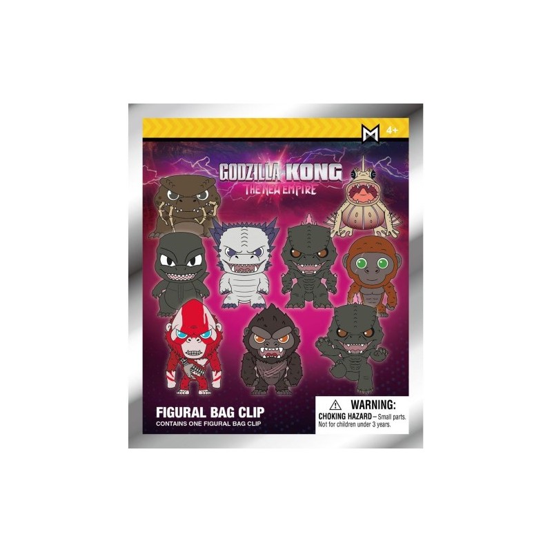 Godzilla x Kong: Mystery 3D Bag Clips (1 stuk - 1 piece)