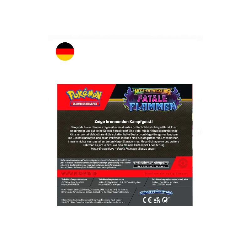 DUITS! Pokémon TCG: Fatale Flammen Booster Box (36 Packs)
