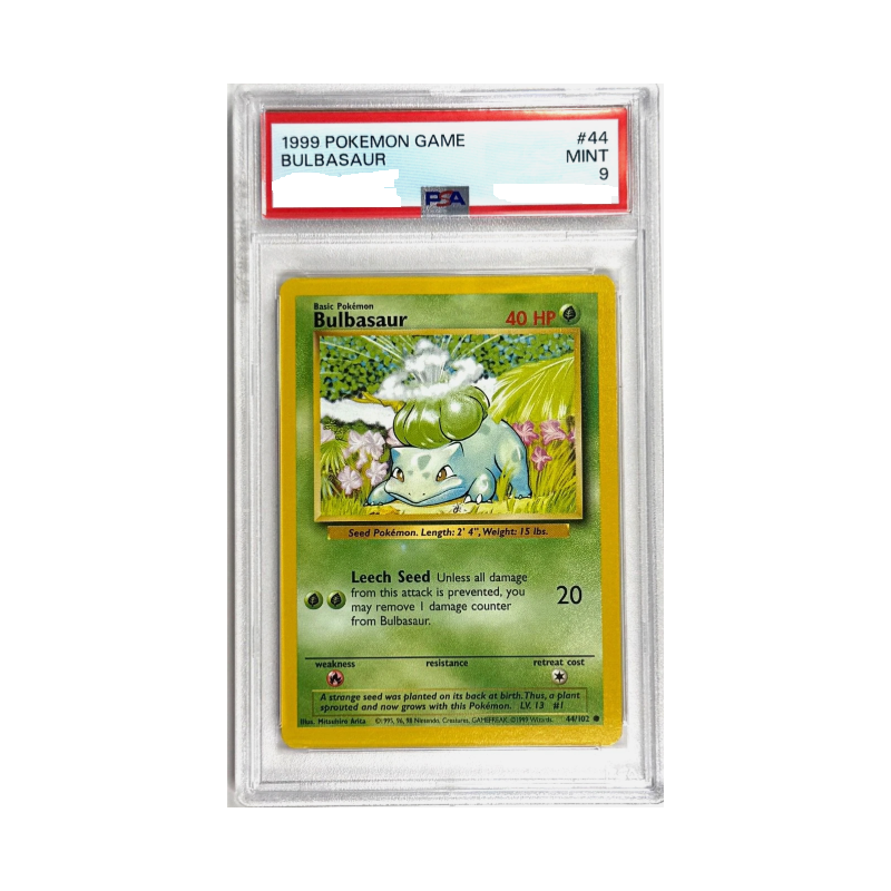 Pokémon Graded Card PSA 9: Bulbasaur 44 Pokemon Base Set Card