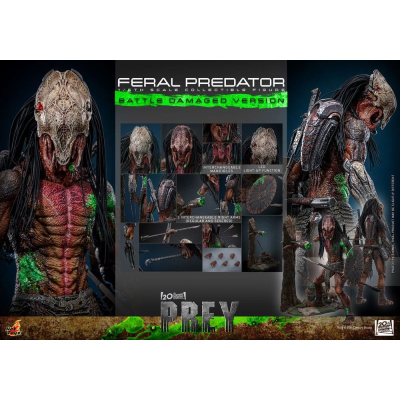 Hot Toys Prey: Feral Predator (Battle Damaged Version) 1/6