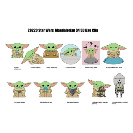 Star Wars: Grogu Mystery 3D Bag Clip (1 stuk - 1 piece)