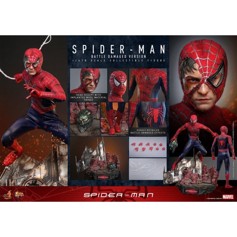 Hot Toys Marvel: Spider-Man (2002) Battle Damaged 1/6 Scale