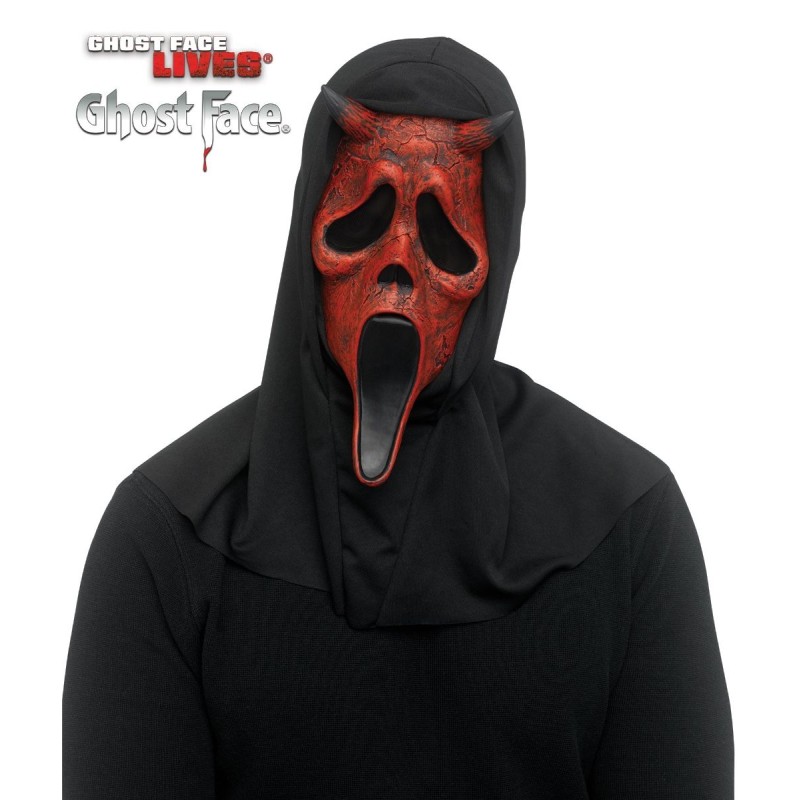 Scream: Ghost Face Aged Devil Hooded Mask Official License