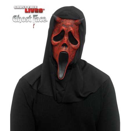Scream: Ghost Face Aged Duivel Masker met Capuchon Officiele