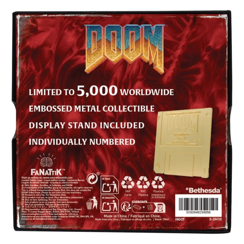 Doom: Floppy Disk Gold Plated Replica