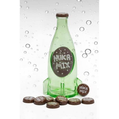 Fallout: Nuka mix Glass Bottle & Bottle Caps