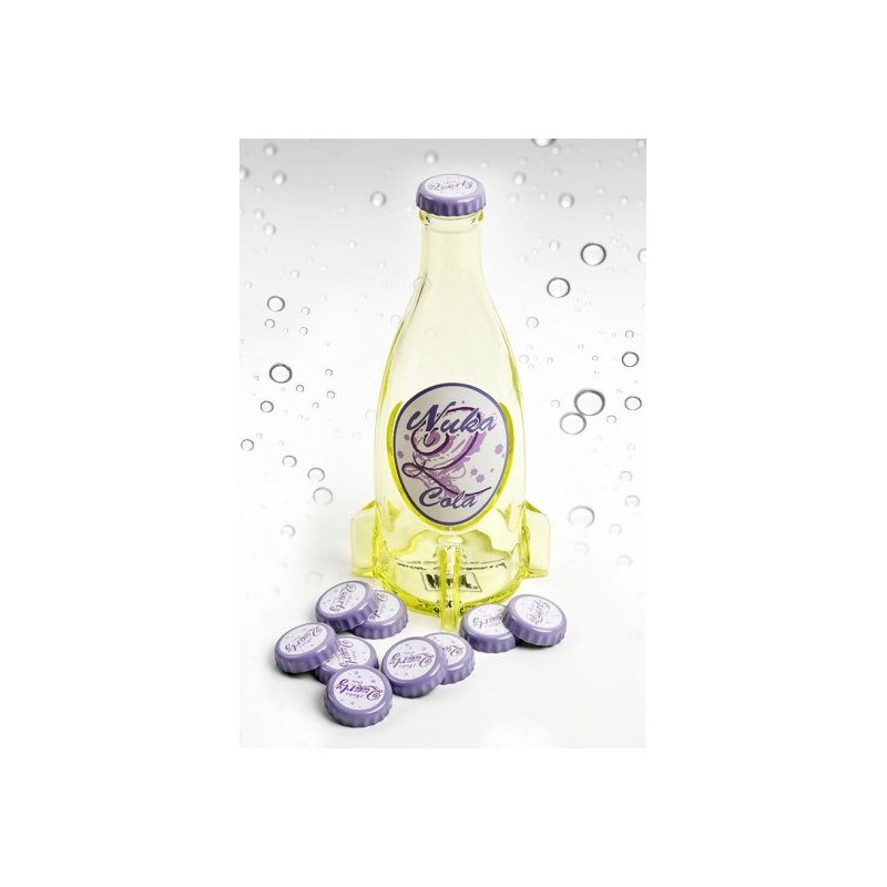 Fallout: Nuka-cola Quartz Glass Bottle & Bottle Caps