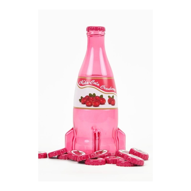 Fallout: Nuka-cola Cranberry Glass Bottle & Bottle Caps