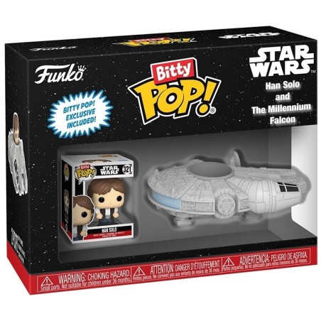 Funko Pop! Star Wars: Bitty Pop Han Solo in Millennium Falcon