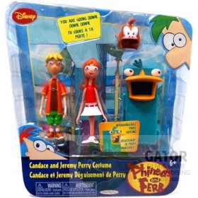 Phineas and Ferb Candace & Jeremy Perry Costume Figure 2-Pack