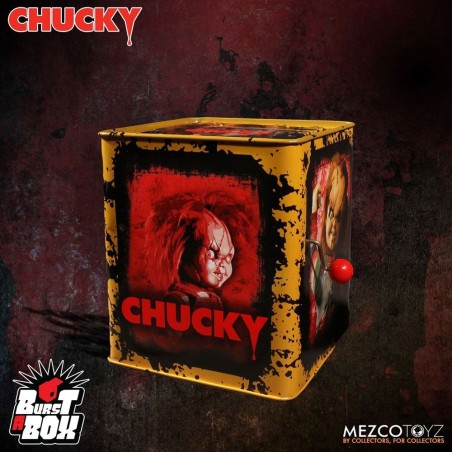 Bride of Chucky Burst-A-Box Music Box Scarred Chucky 36 cm