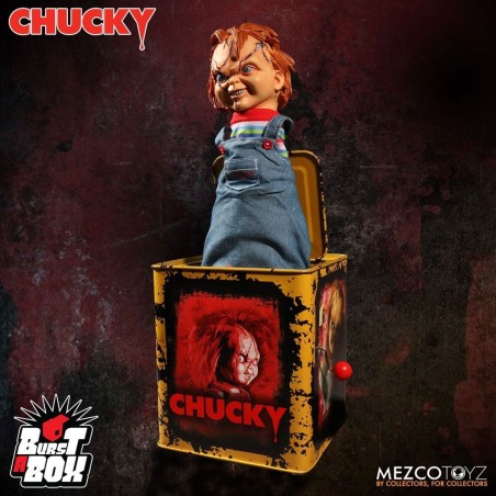 Bride of Chucky Burst-A-Box Music Box Scarred Chucky 36 cm